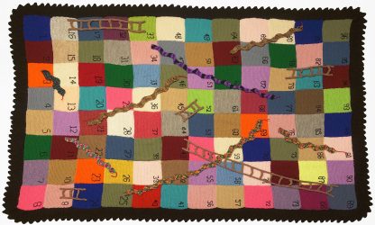 Snakes and ladders blanket knitting pattern